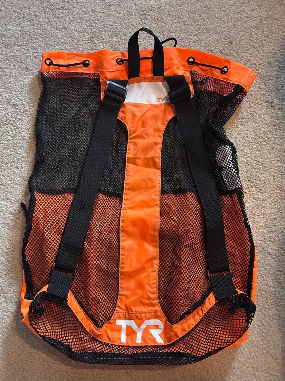 Orange Mesh backpack